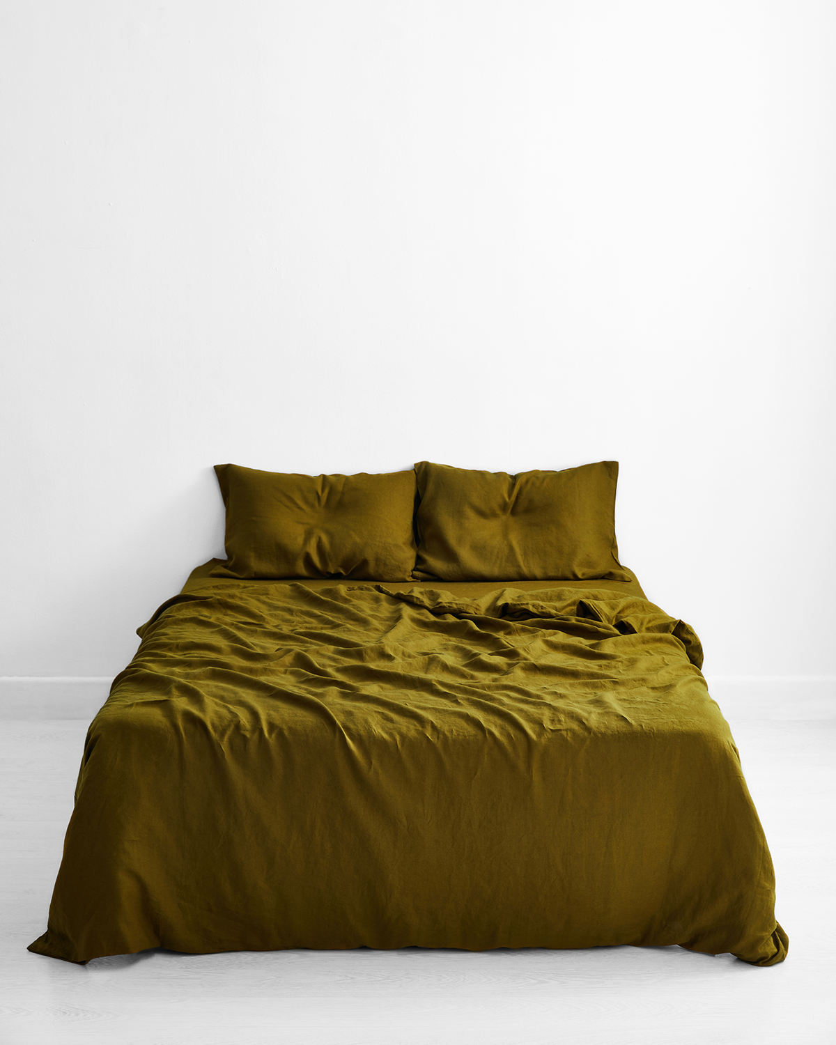 Khaki 100% Flax Linen Bedding Set