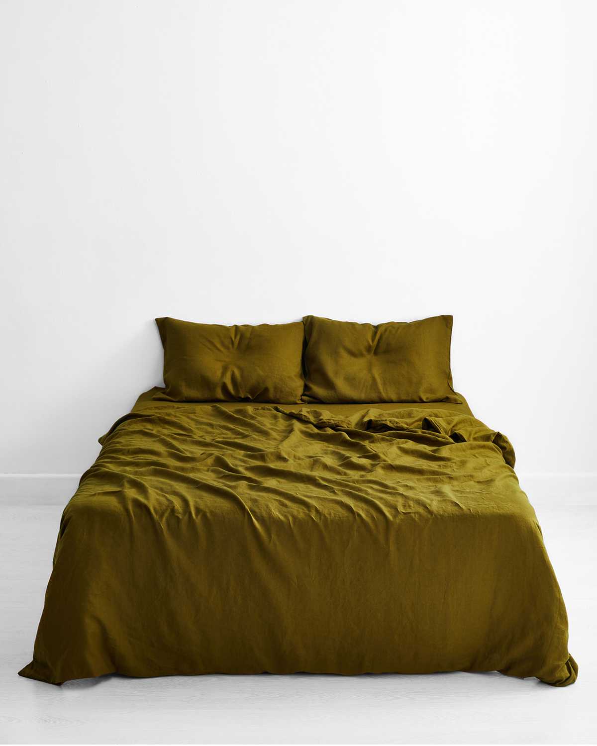 Khaki 100% Flax Linen Pillowcases (Set of Two)